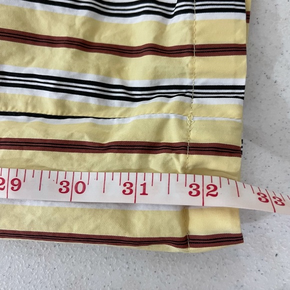 Jil Sander Yellow Striped Wide Leg Pleated Pants - Picture 10 of 10